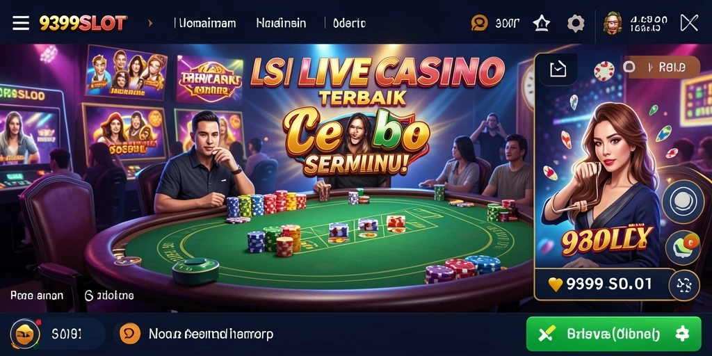 Tangkapan layar gameplay seru Live Casino 9399SLOT.