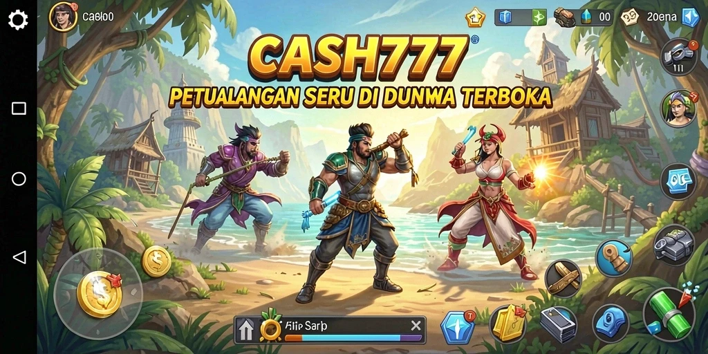 Tampilan gameplay CASH777 dengan lingkungan Open World yang menakjubkan dan dinamis.
