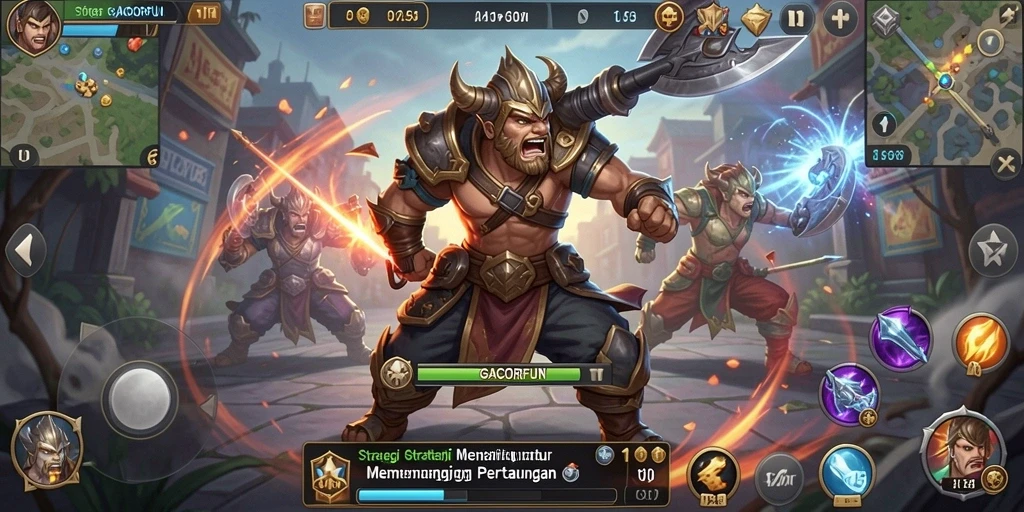 Tampilan gameplay GACORFUN dengan strategi yang menarik dan taktis.