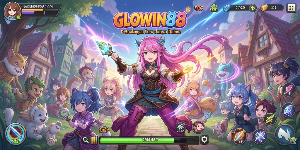 Tampilan gameplay GLOWIN88 yang mengasyikkan dan penuh aksi.
