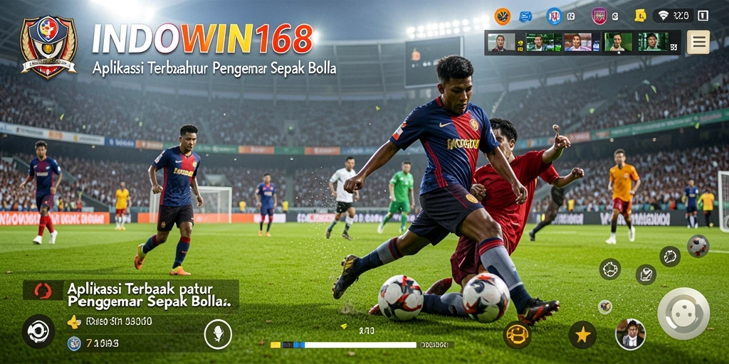 Tampilan gameplay INDOWIN168 dengan aksi sepak bola yang mendebarkan.