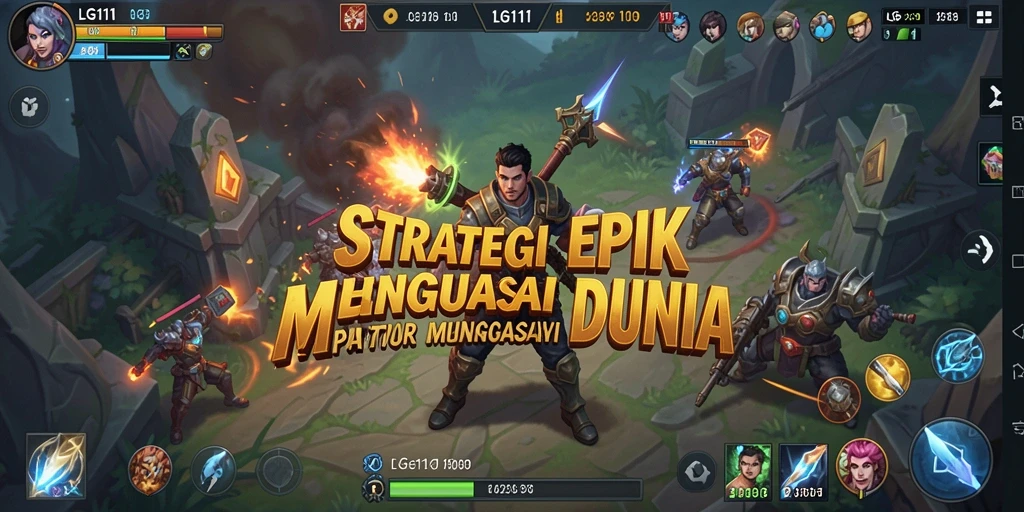 Screenshot gameplay LG111 yang menunjukkan pertempuran taktis dan strategi.