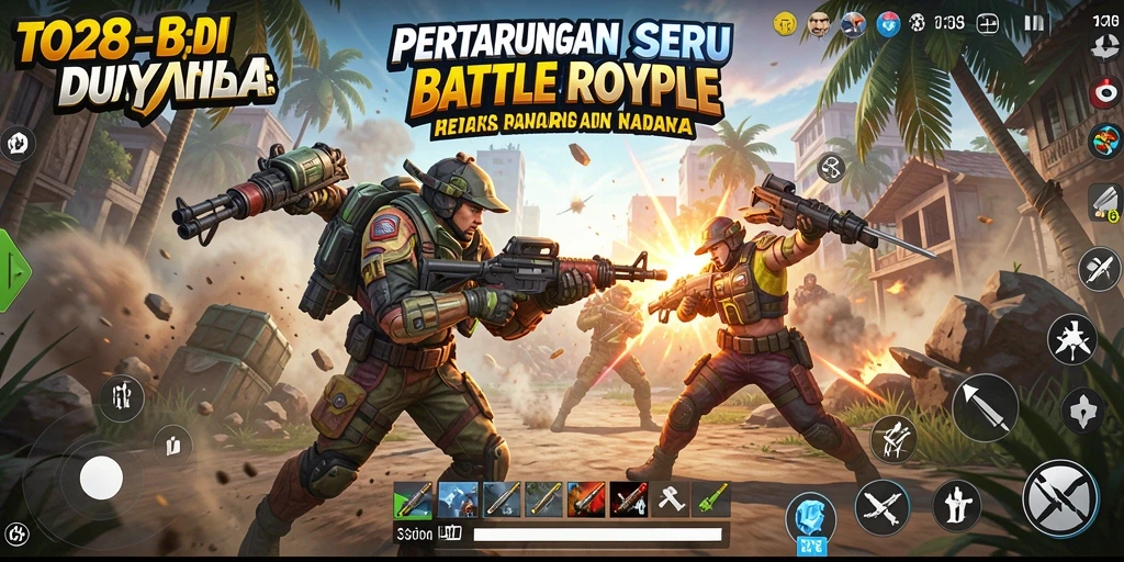Gameplay TO288 yang mendebarkan dalam pertarungan Battle Royale.