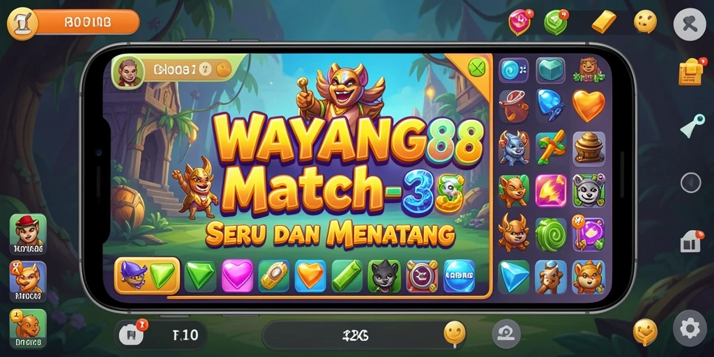 Tampilan gameplay WAYANG88 dengan karakter wayang yang menarik.